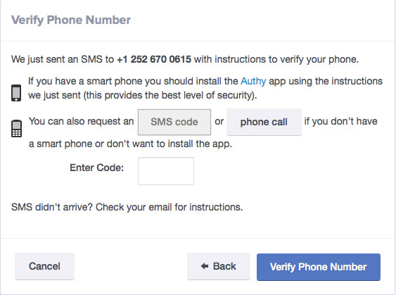 phone verification example