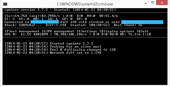 cgminer success example